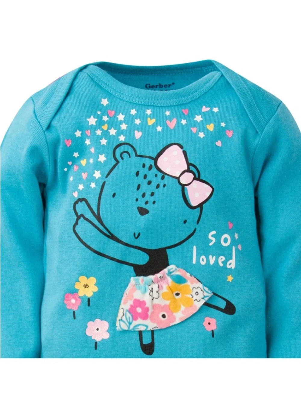 Gerber Baby Girl 5-Pack Long Sleeve Onesies bodysuits, 0-3mths - Picture 7 of 13